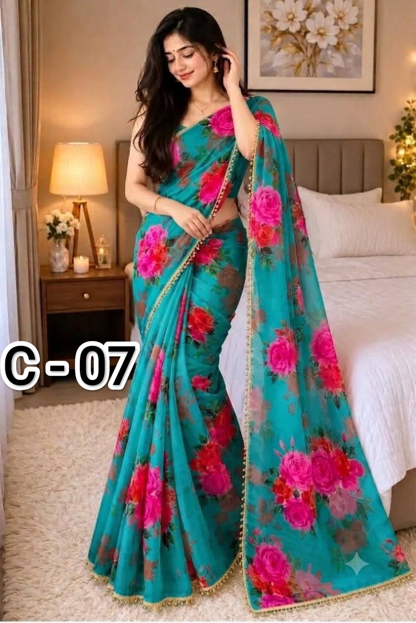 New Hit Digital Print Saree  Soft Premium Jorjet